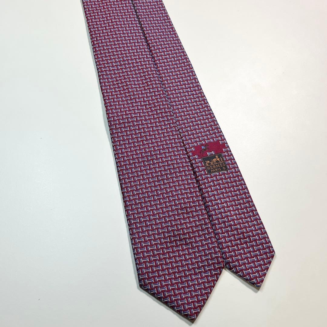 希少✨極美品✨HERMES エルメス　ネクタイ　H柄 Hモチーフ