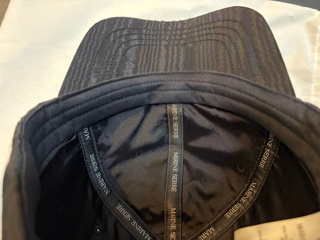 MARINE SERRE ブラックキャップ 収納袋付き