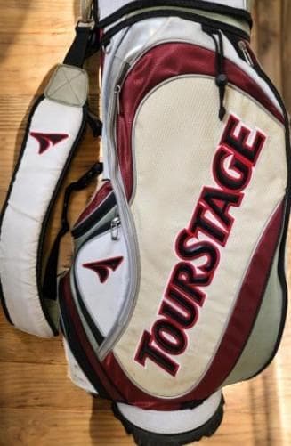 送料無料/超美品　TourStage キャディバッグ ホワイト・レッド