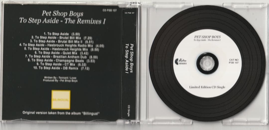 Pet Shop Boys　To Step Aside　10ヴァージョン CD