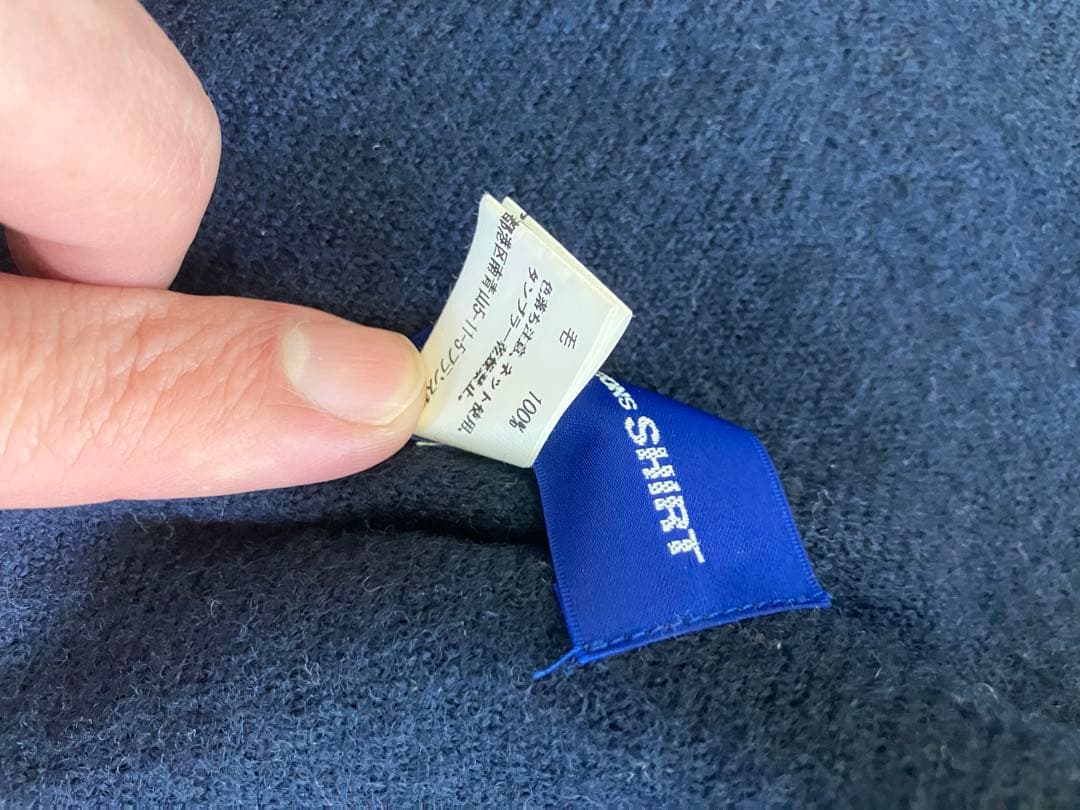 フランス製 COMME des GARÇONS SHIRT ネイビー 大判