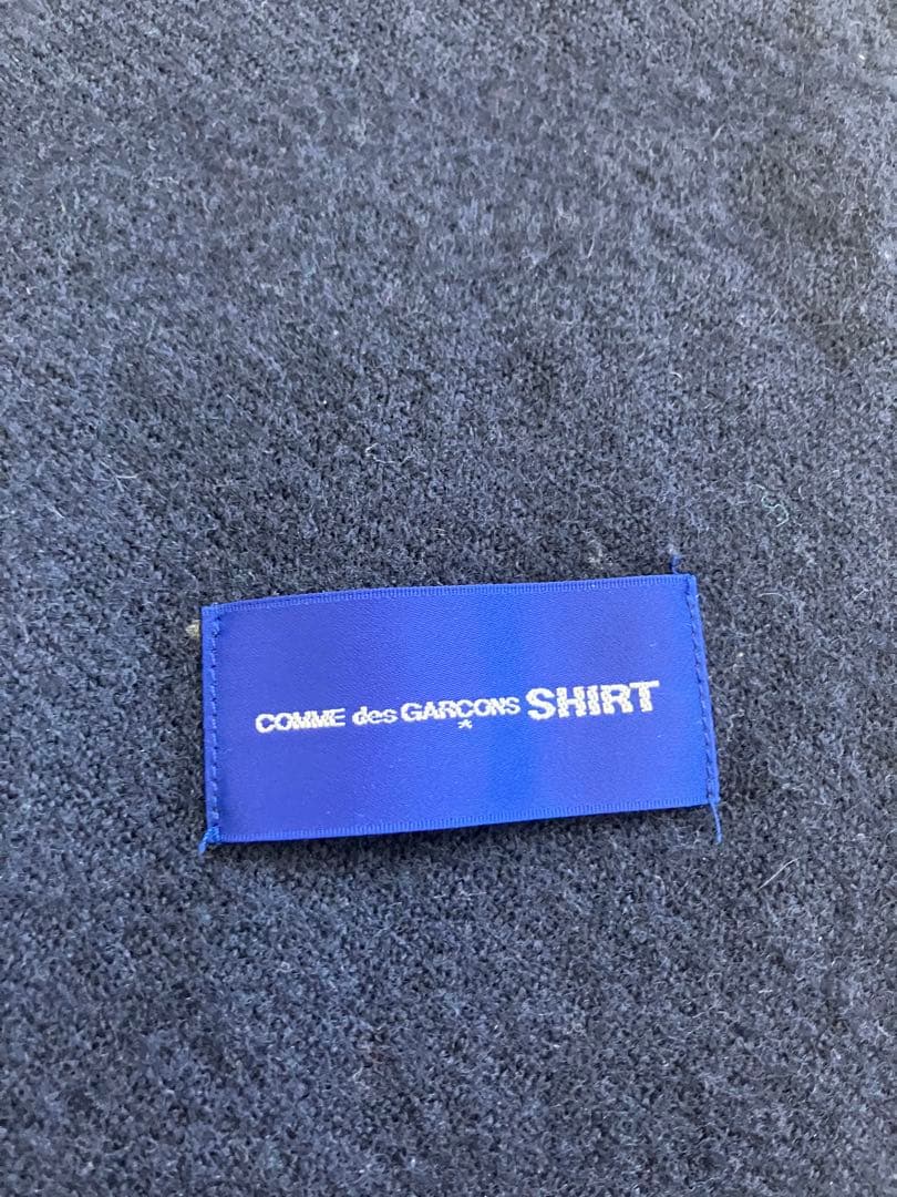 フランス製 COMME des GARÇONS SHIRT ネイビー 大判