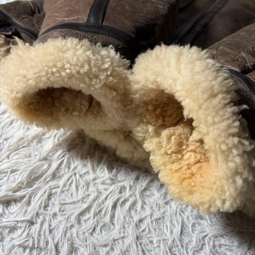 現行/40サイズ■AVIREXフライトジャケットB-3 ムートン　羊革　ブラウン