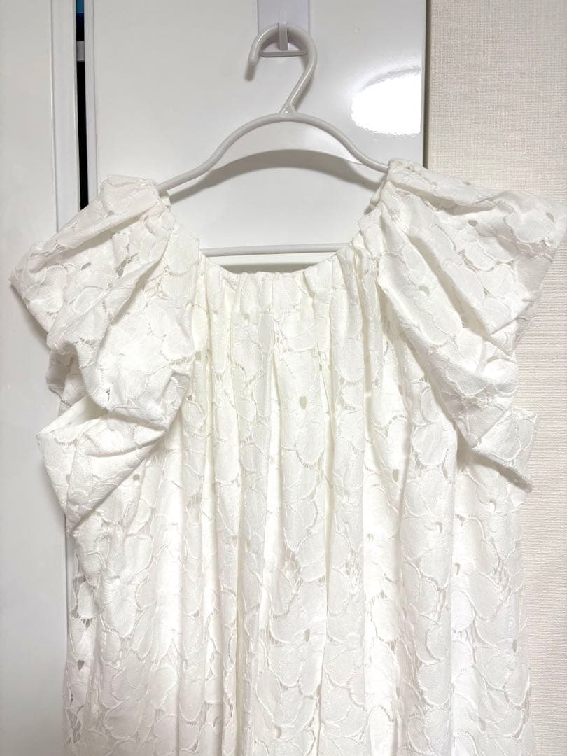 セール【即日発送】flower lace drape one-piece