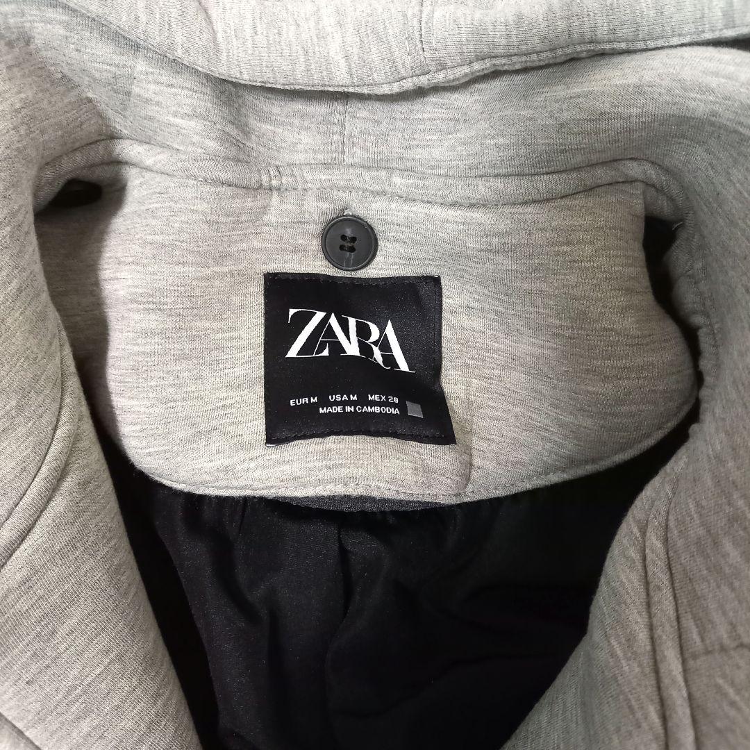 極美品✨ZARA デタッチャブルフードコート ロング チェスター コントラスト