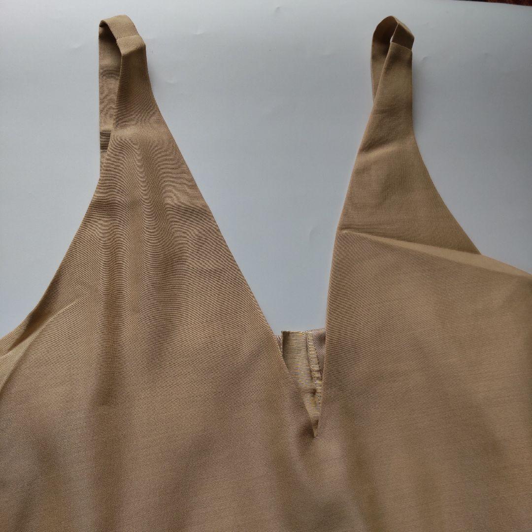 未使用 エブール ライトシルクウール キャミワンピース プリーツ ロングベージュ