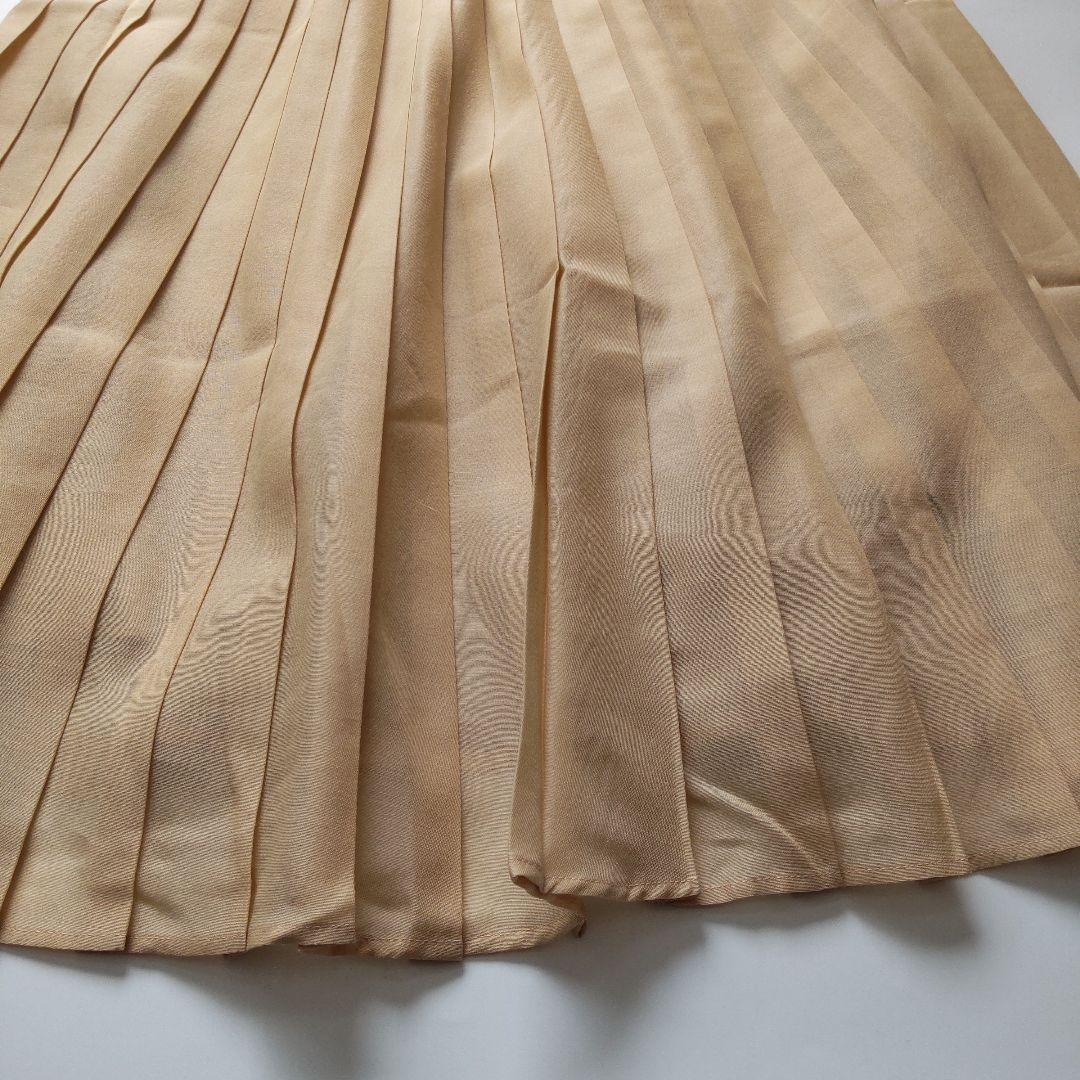 未使用 エブール ライトシルクウール キャミワンピース プリーツ ロングベージュ