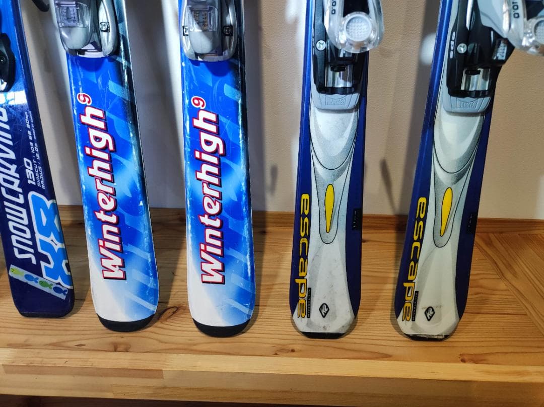 スキー板（K2、KAZAMA、carving）3本セット ビンディング付