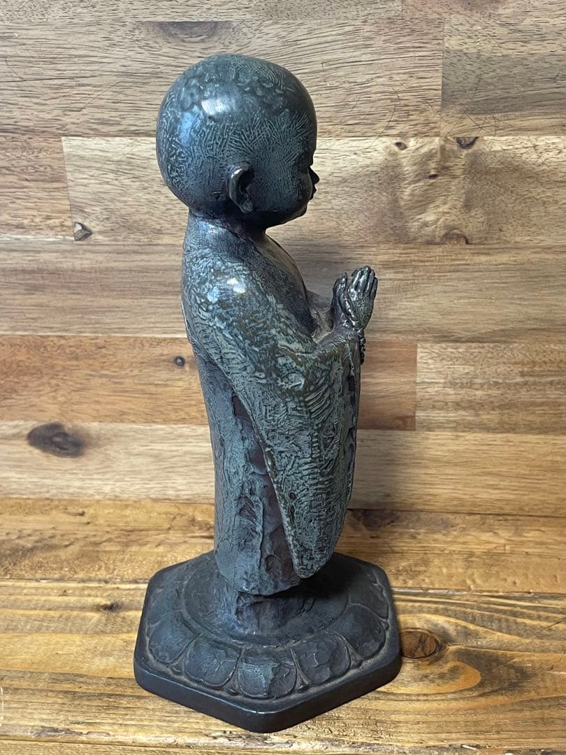 友沢正彦　ブロンズ彫刻像　祈り