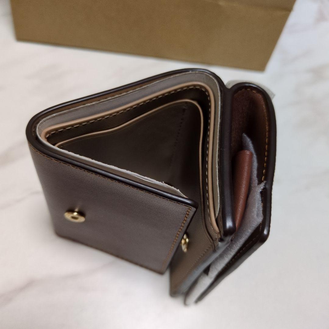 COACH　2つ折り財布 ブラウンレザー