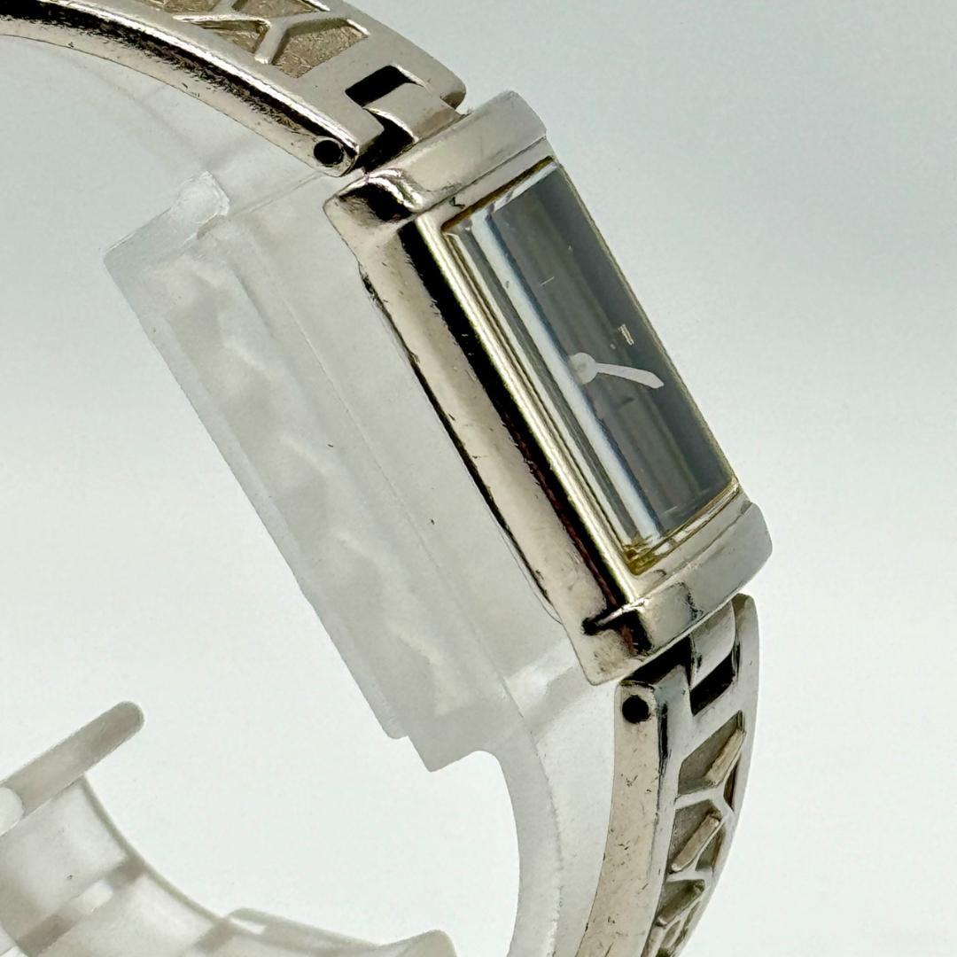 稼働品 YSL イヴサンローラン 腕時計 バングルウォッチ 黒文字盤 箱付き