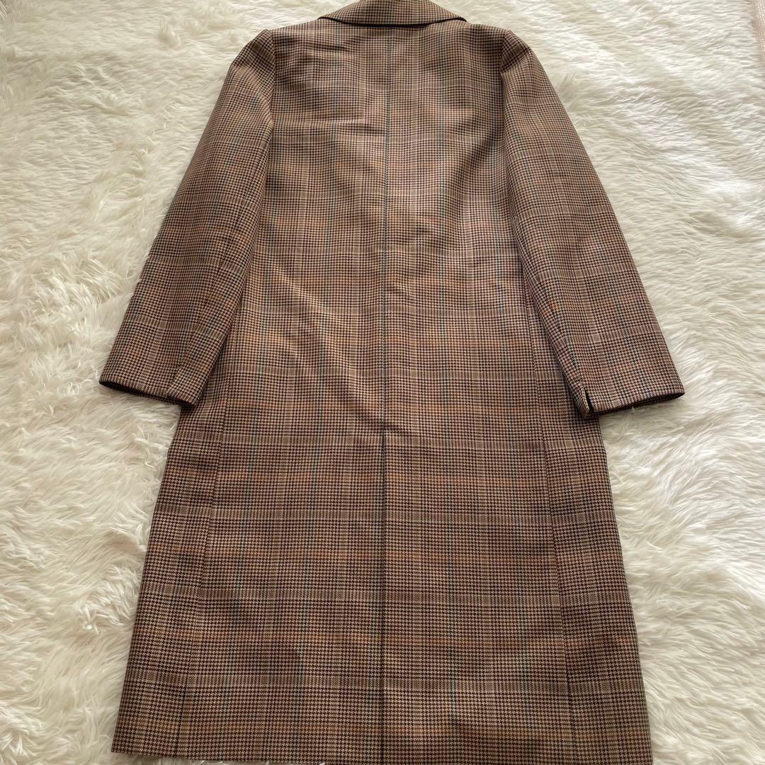美品 FRED PERRY チェスターコート ブラウン チェック UK10 M