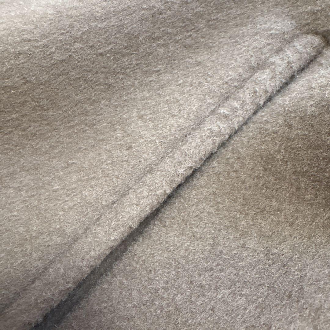 【ラムウール100%✨️美品】イエナ ノーカラー ロングコート グレージュ 38