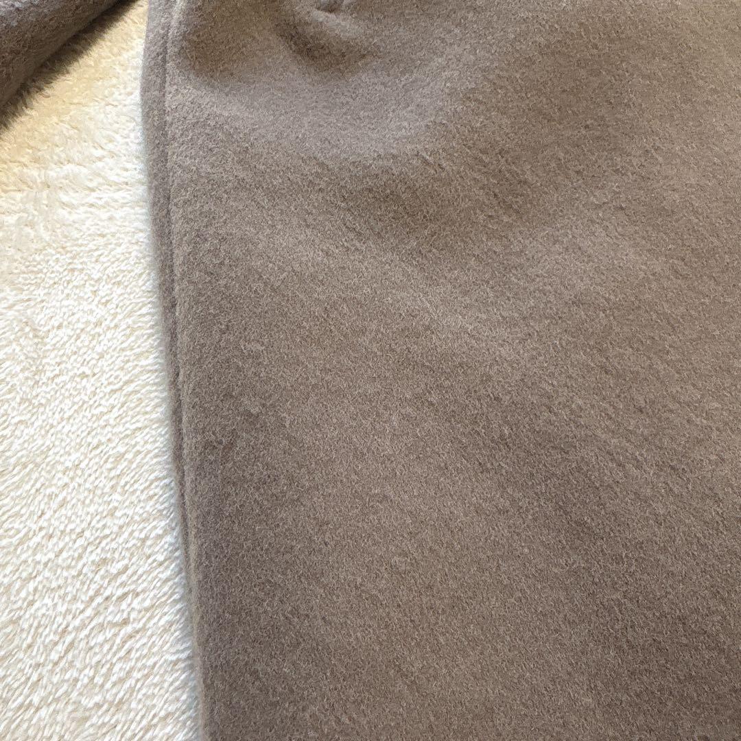 【ラムウール100%✨️美品】イエナ ノーカラー ロングコート グレージュ 38