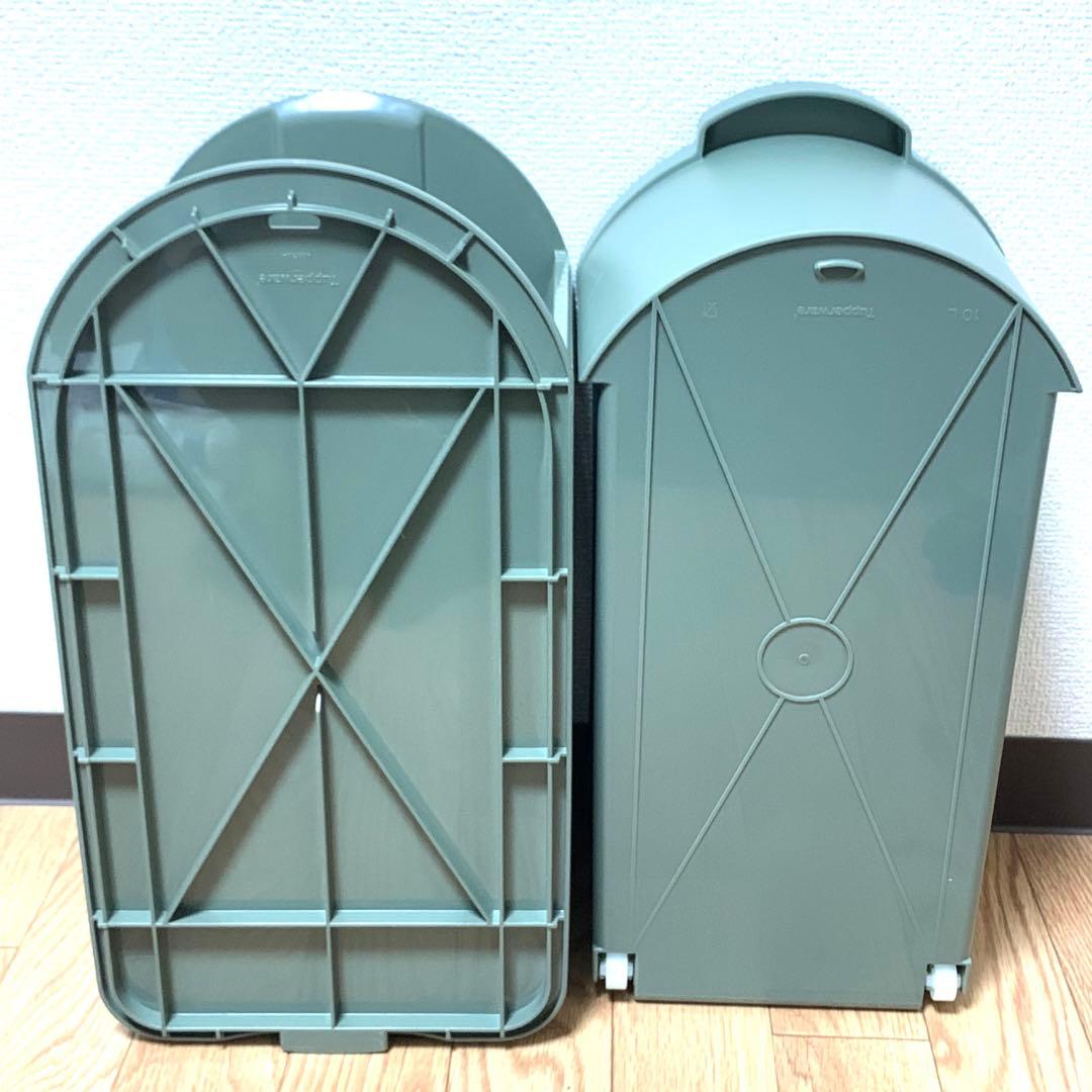 Tupperware タッパーウェア　デイリーストッカー　3段キャスター付き　緑