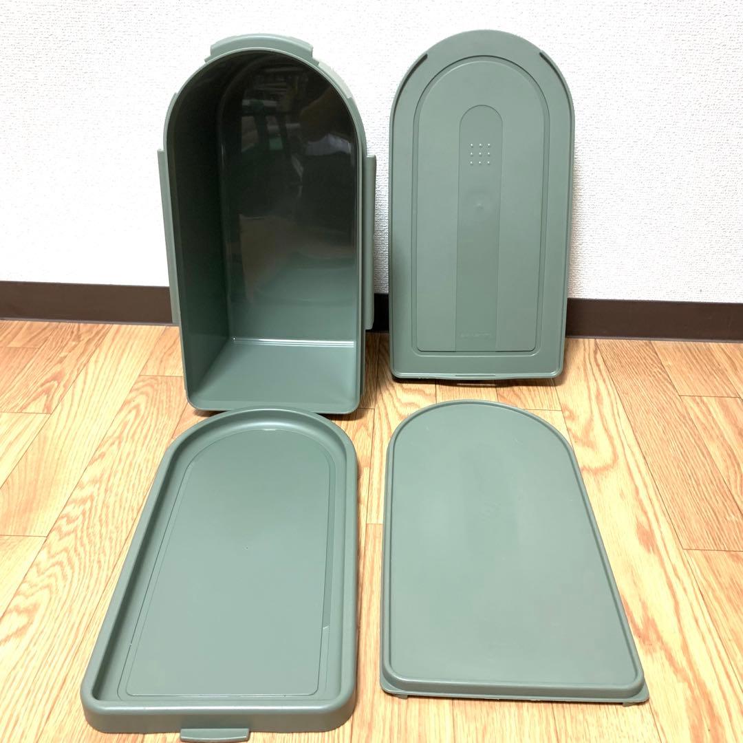 Tupperware タッパーウェア　デイリーストッカー　3段キャスター付き　緑