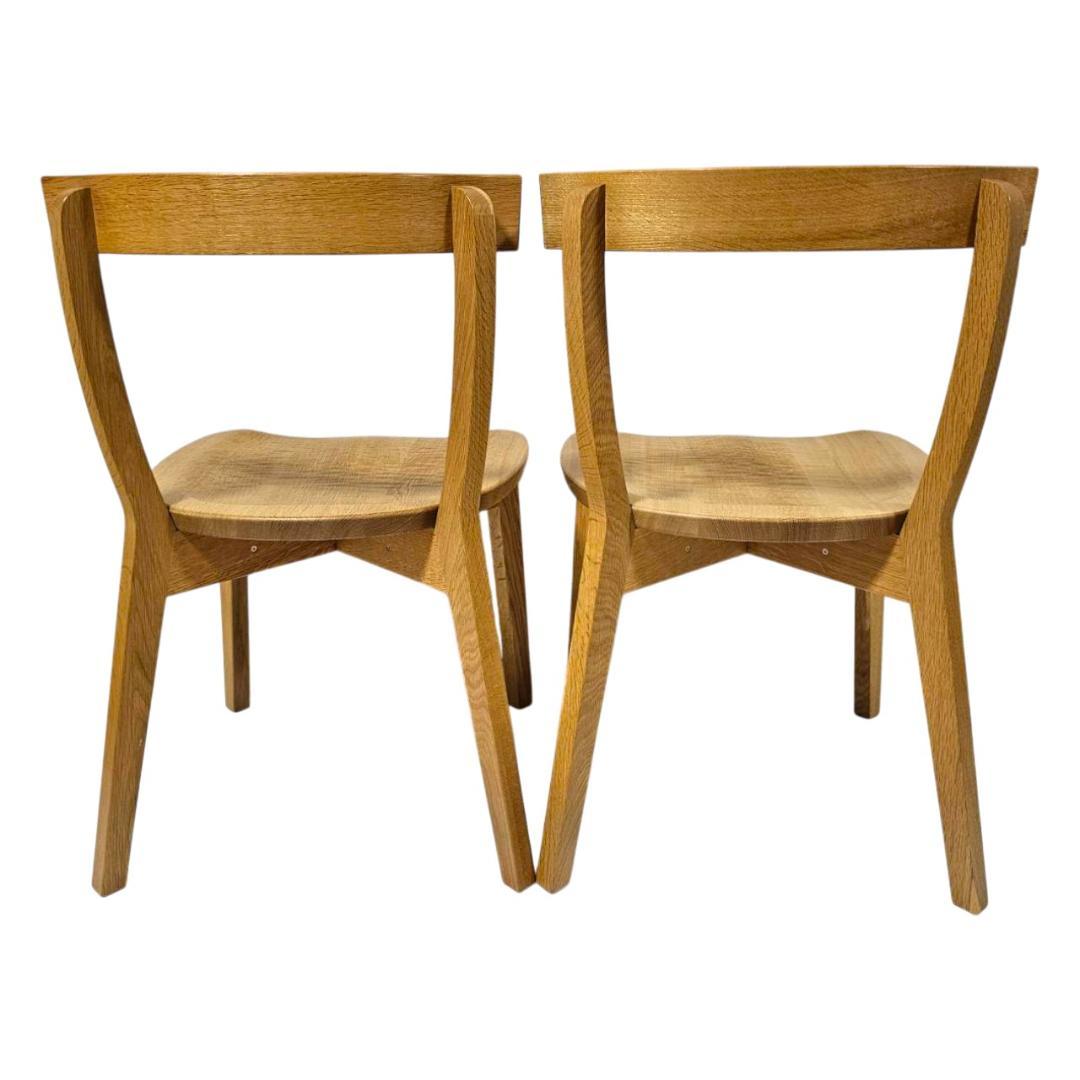 【美品】旭川家具 アーリータイムスアルファ DC-4 チェア２脚セット① 木地色