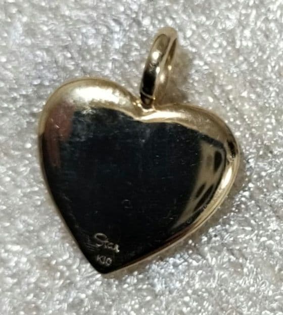 STAR JEWELRY K10 ハート型エンジェルチャーム　保証書有り