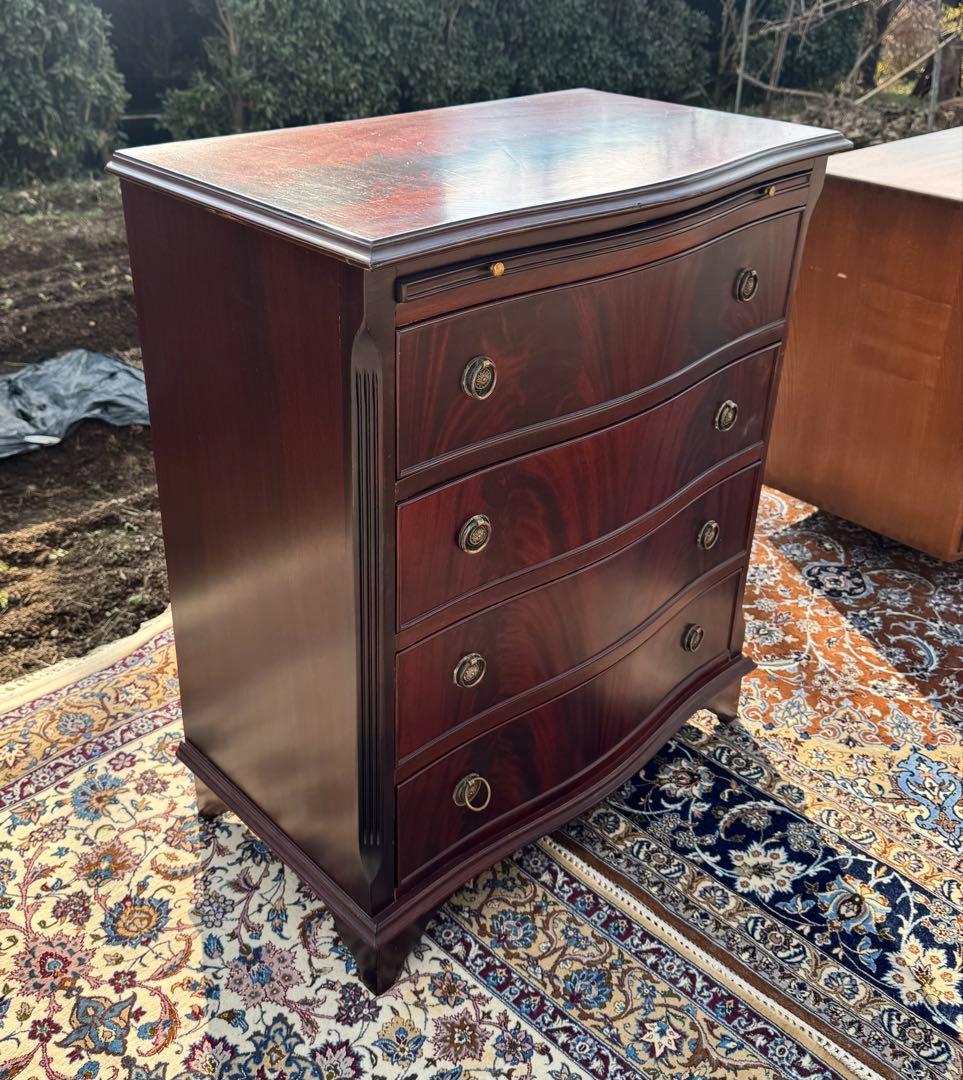 英国ヴィクトリアン マホガニーチェスト 4段
