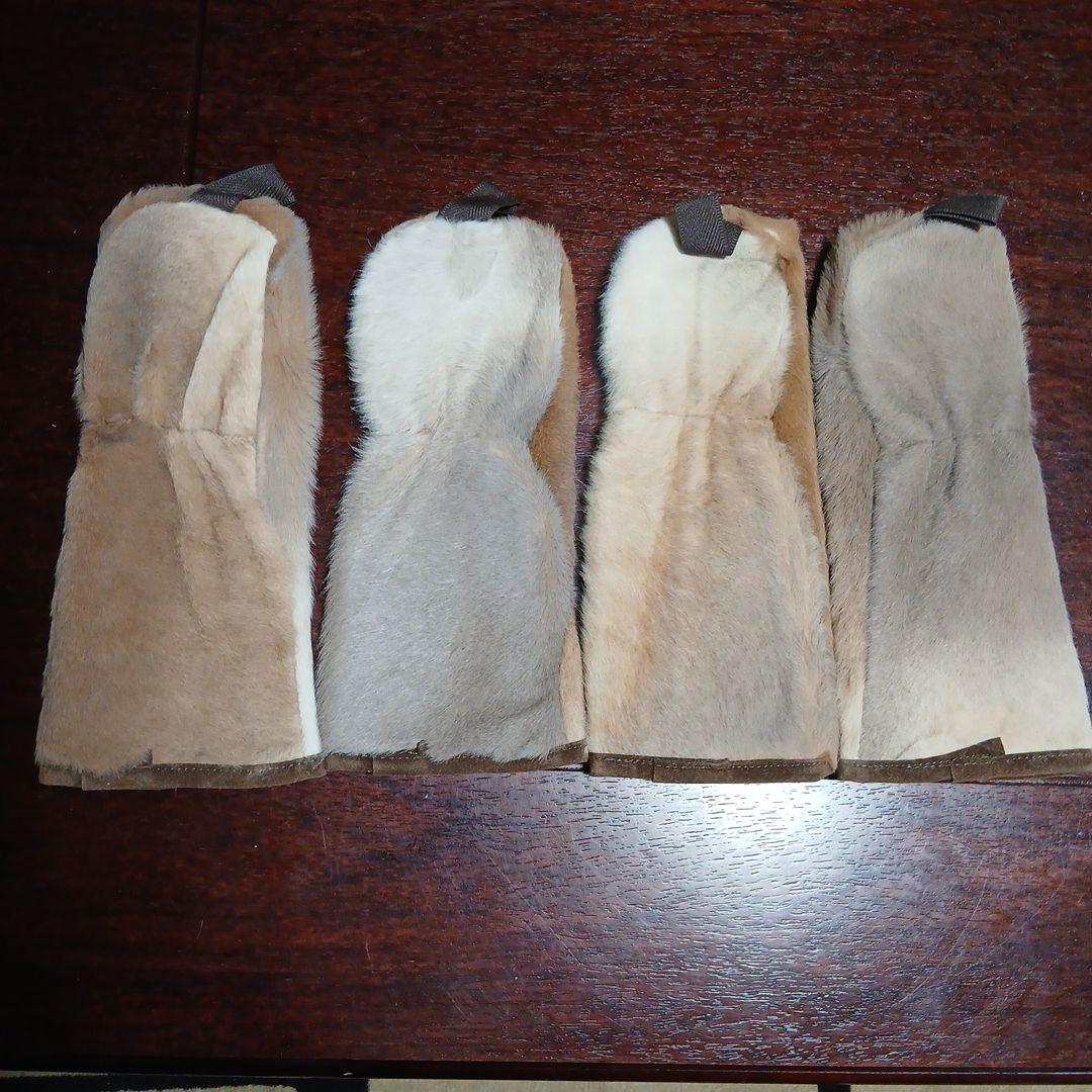 カンガルー毛 ゴルフクラブカバー 4個セット