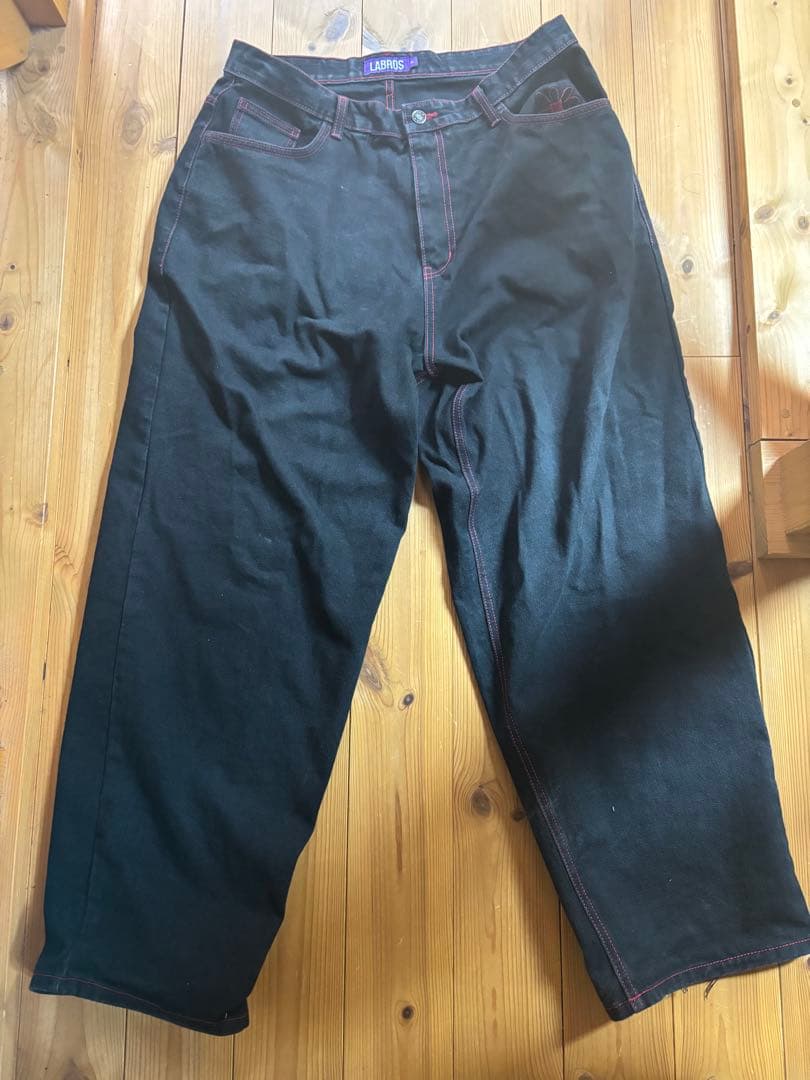 LABROS 花刺繍 ブラックデニム 完売品