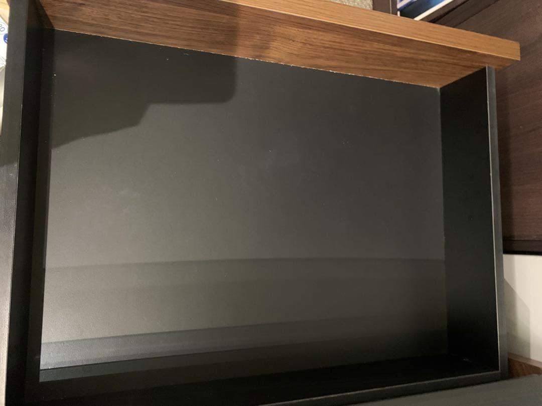 モダンデコ センターテーブル　ガラステーブル　引き出し付きローテーブル