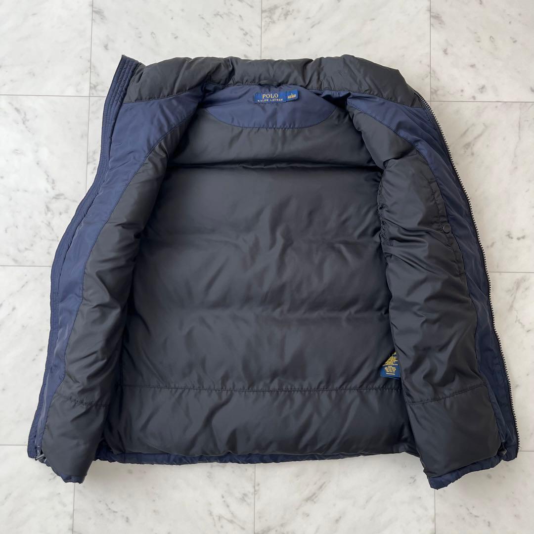 美品♪ポロラルフローレン　L ダウンベスト　RL/150 ネイビー×ブラック