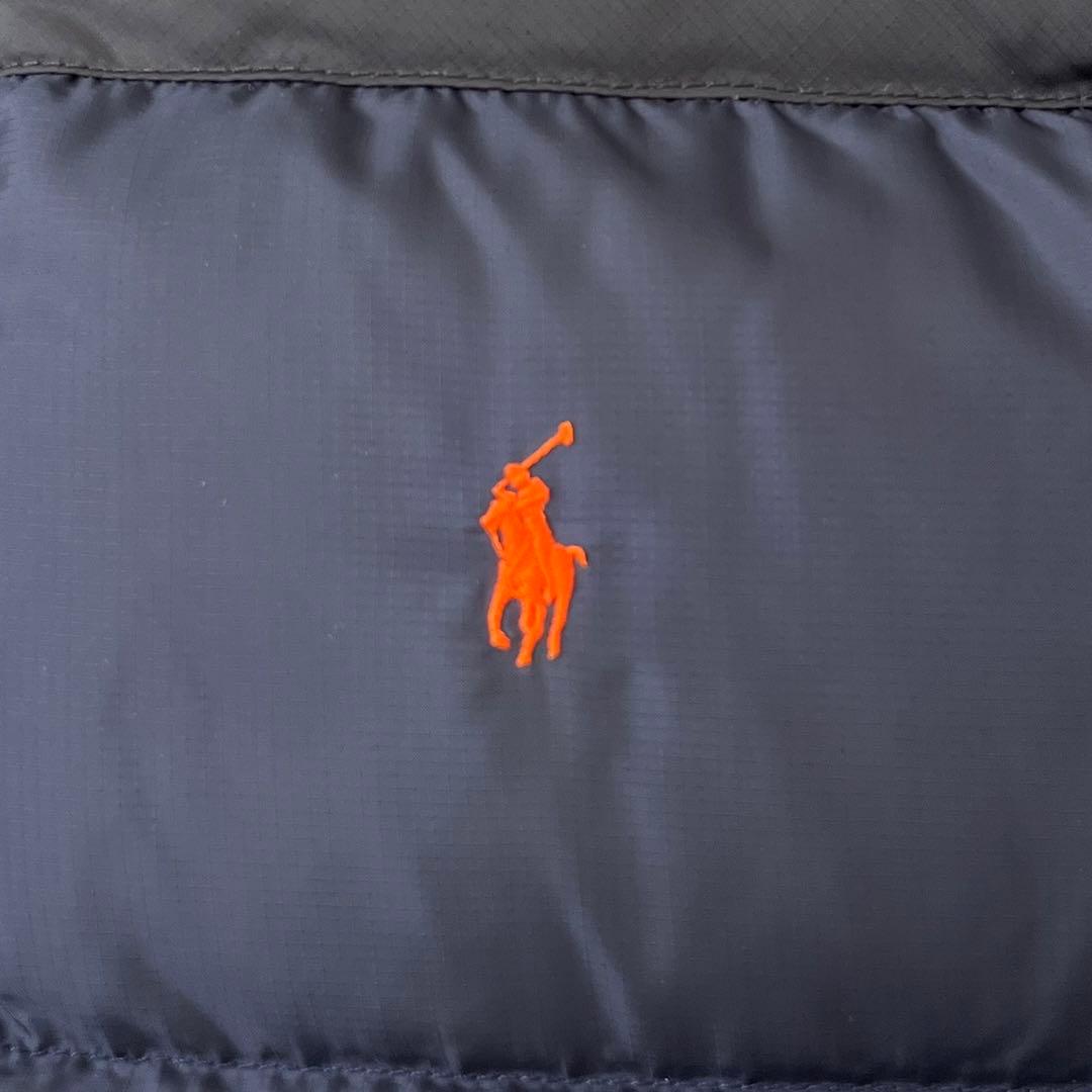 美品♪ポロラルフローレン　L ダウンベスト　RL/150 ネイビー×ブラック