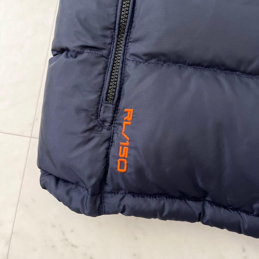 美品♪ポロラルフローレン　L ダウンベスト　RL/150 ネイビー×ブラック