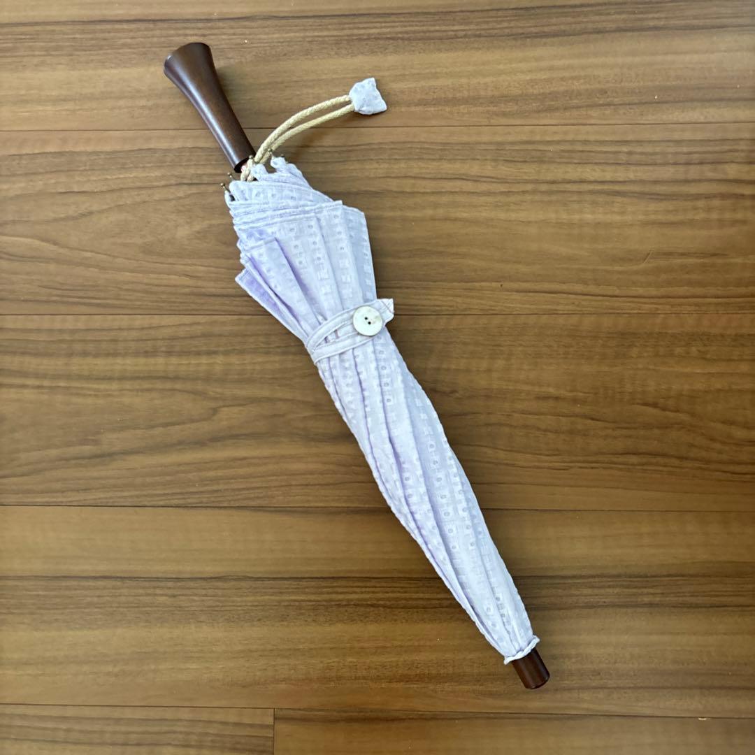 ボンボンストア　日傘　スクエアエンブロイダリー日傘（ラベンダー）