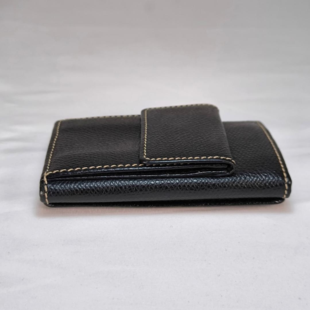 【超美品】ロエベ キーケース ケース アナグラム ロゴ レザー 黒 茶