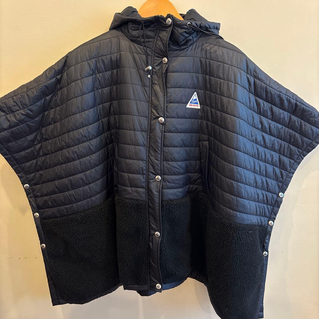 Cape Heights キルティングポンチョ ブラック OS