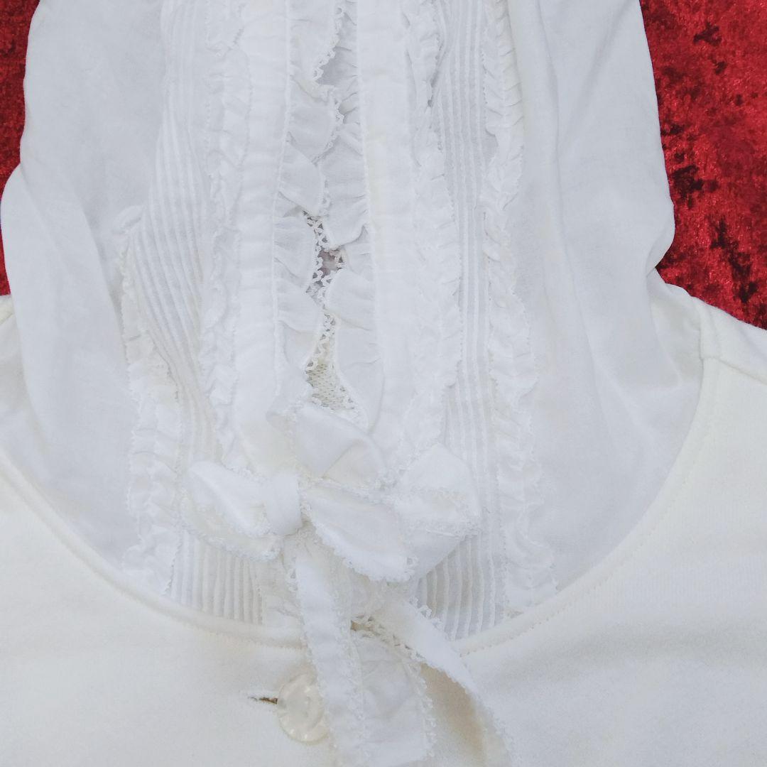 ピンクハウス　パーカー　刺繍　フリル　ロング丈　ポケット　花柄　リボン