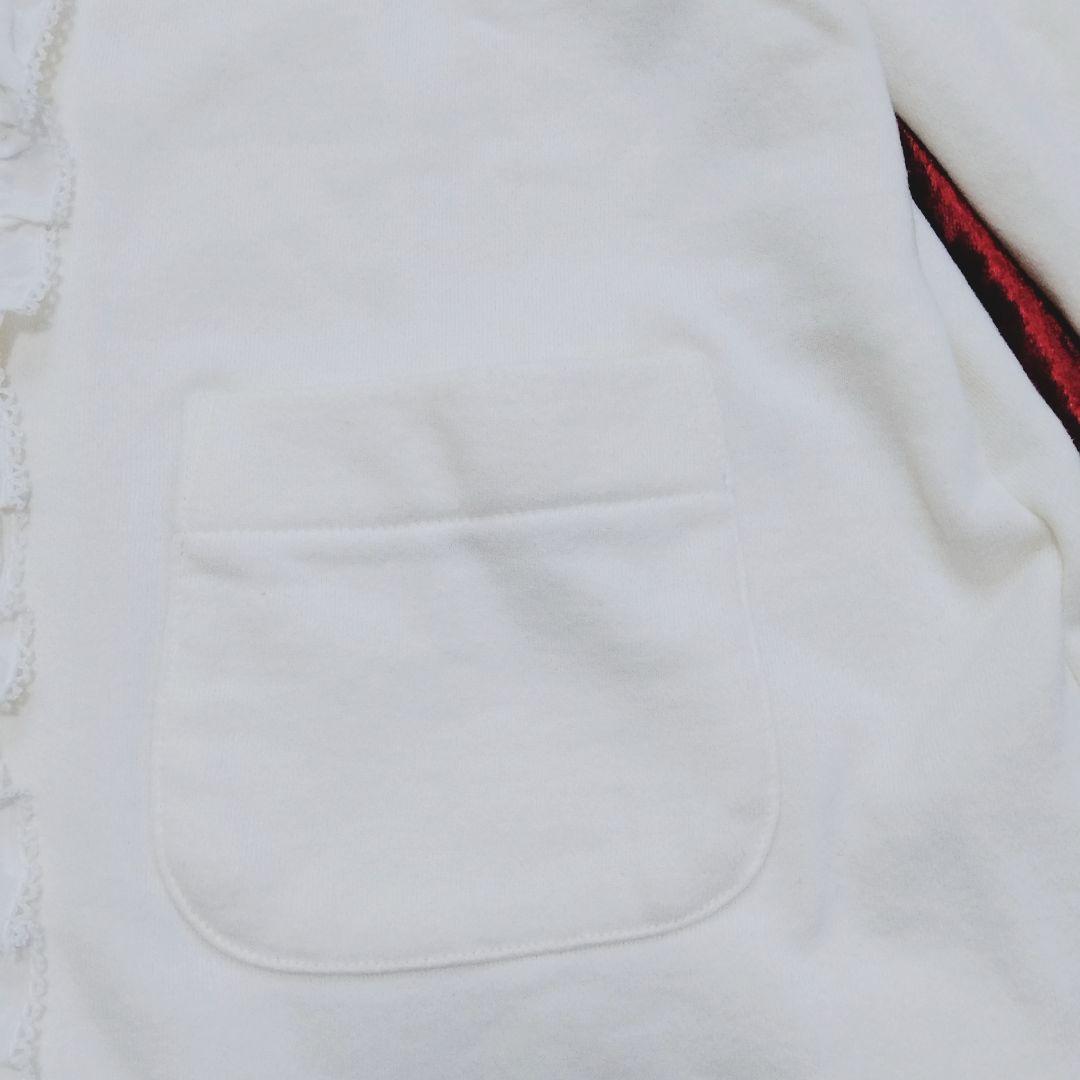 ピンクハウス　パーカー　刺繍　フリル　ロング丈　ポケット　花柄　リボン