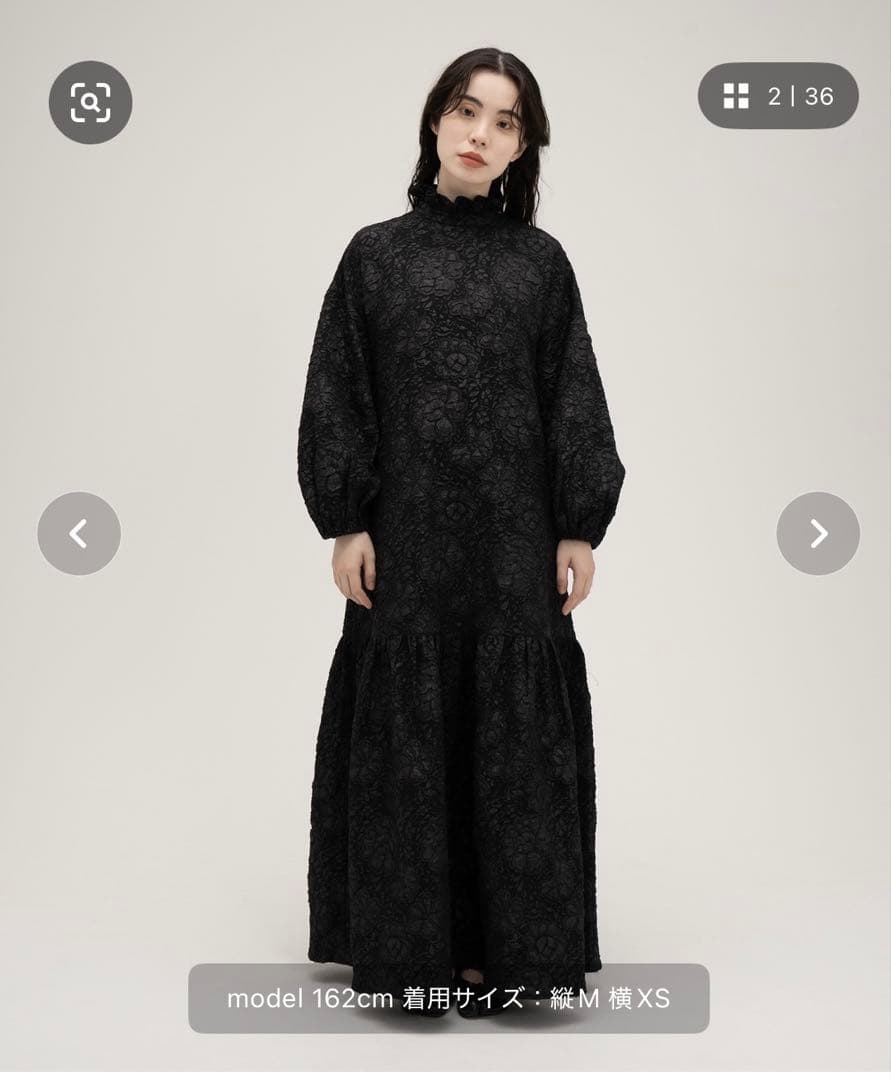 perna ブラックワンピース S/XS