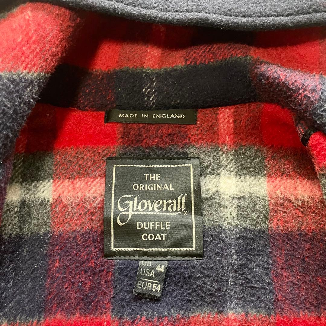 【2XL】gloverall　グローバーオール　ダッフルコート　チェック　紺