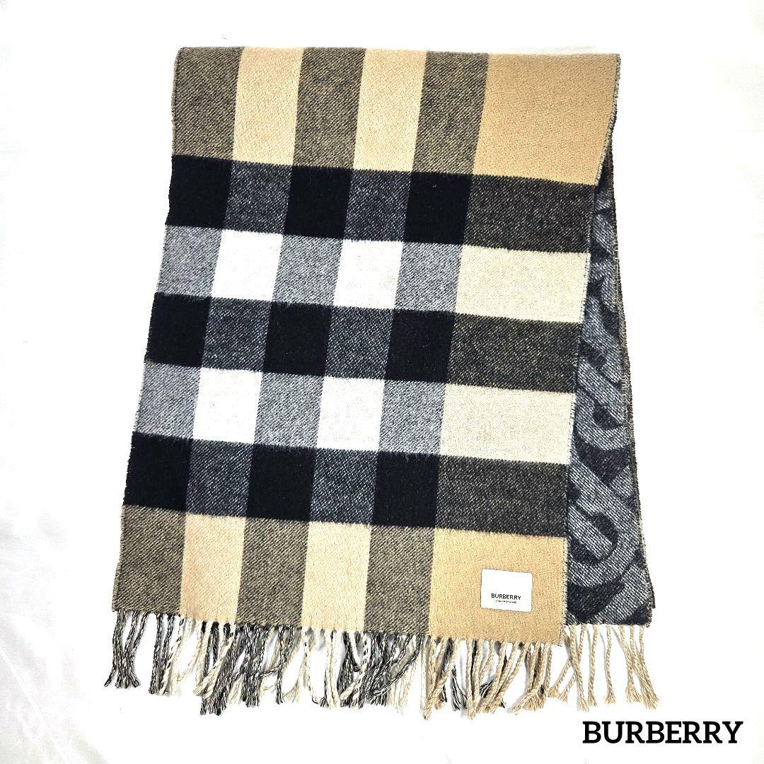BURBERRY バーバリー マフラー カシミヤ ノバチェック　リバーシブル