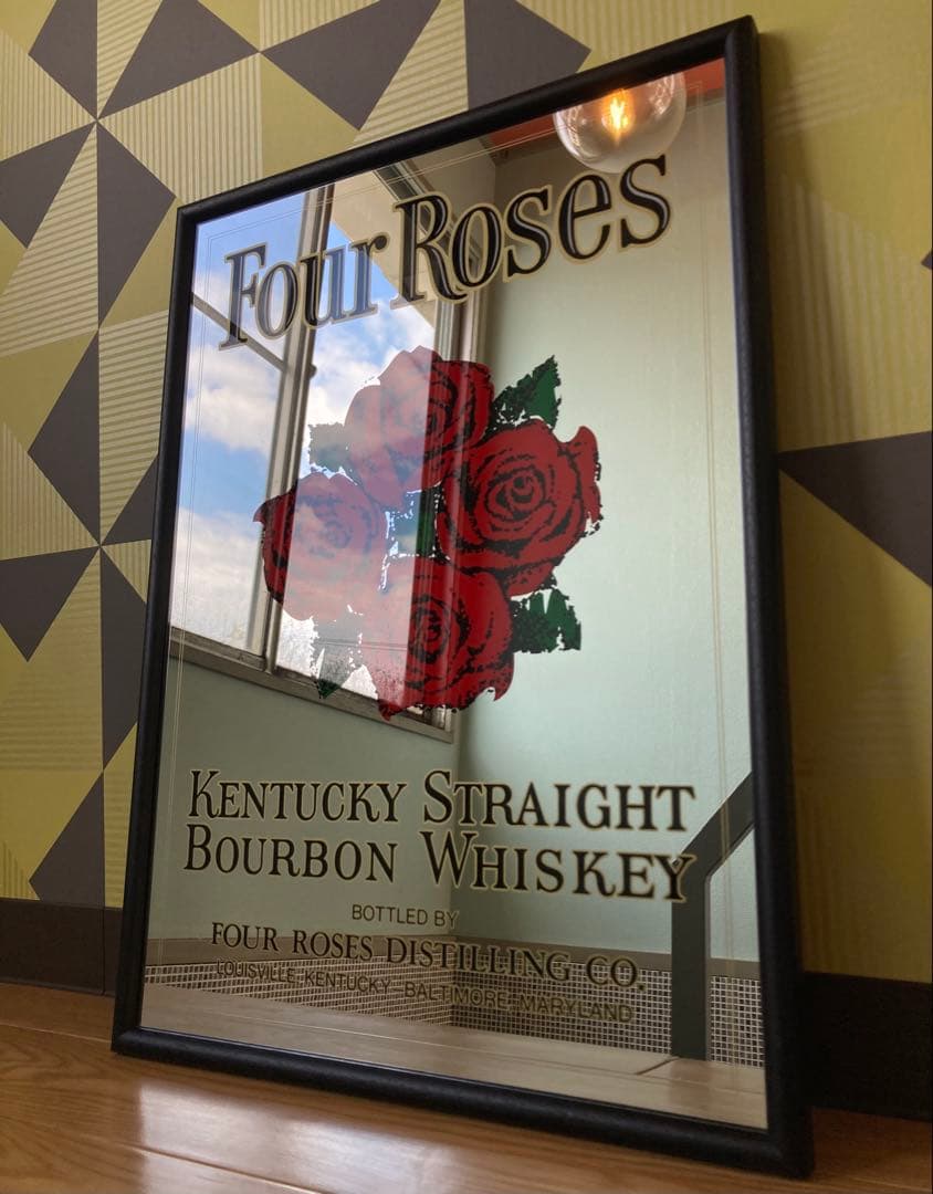 アンティーク パブミラー 看板 壁掛け レトロ フレーム 鏡 アメリカン 雑貨