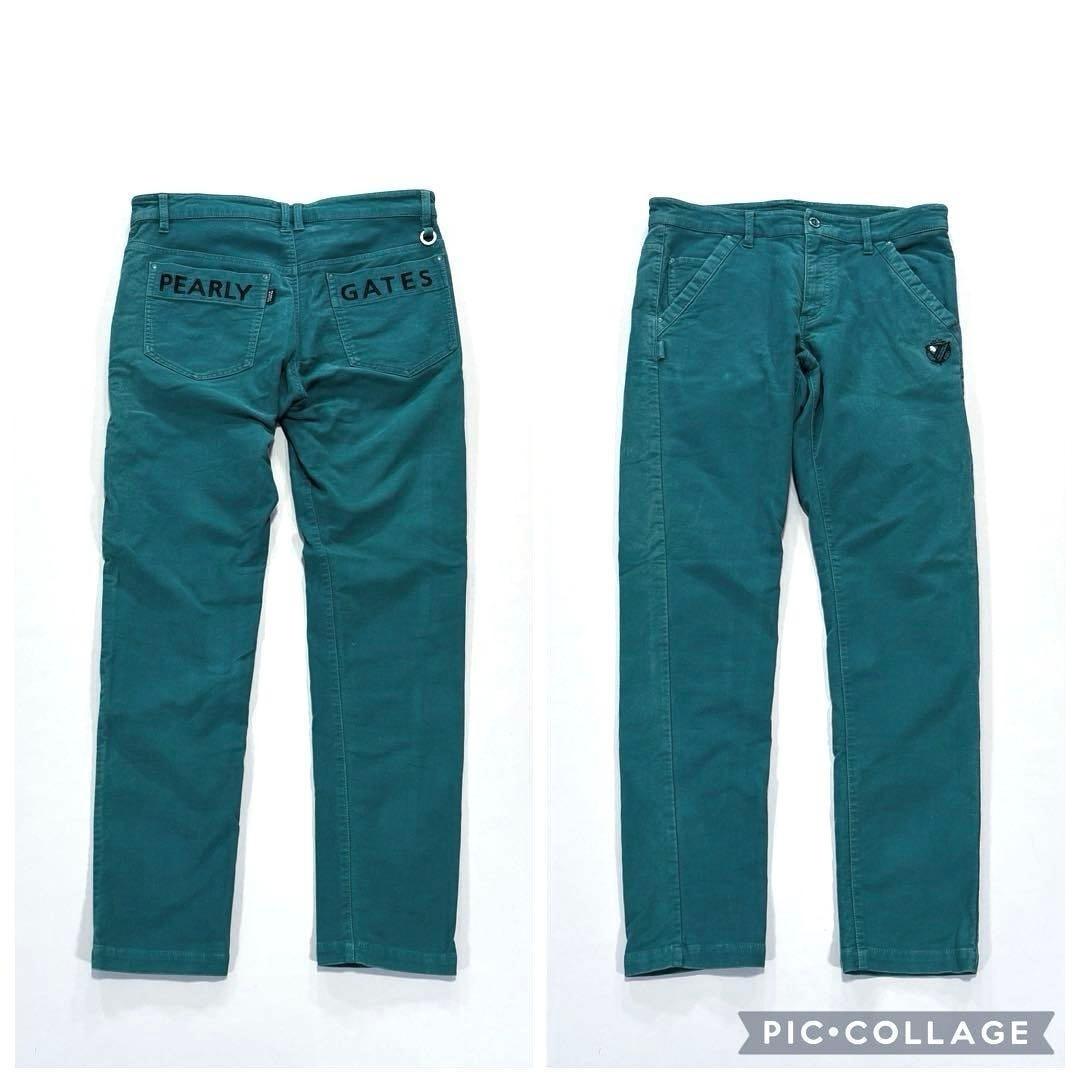 パーリーゲイツ　5/L 30周年記念 ロングパンツ　エメラルドグリーン系