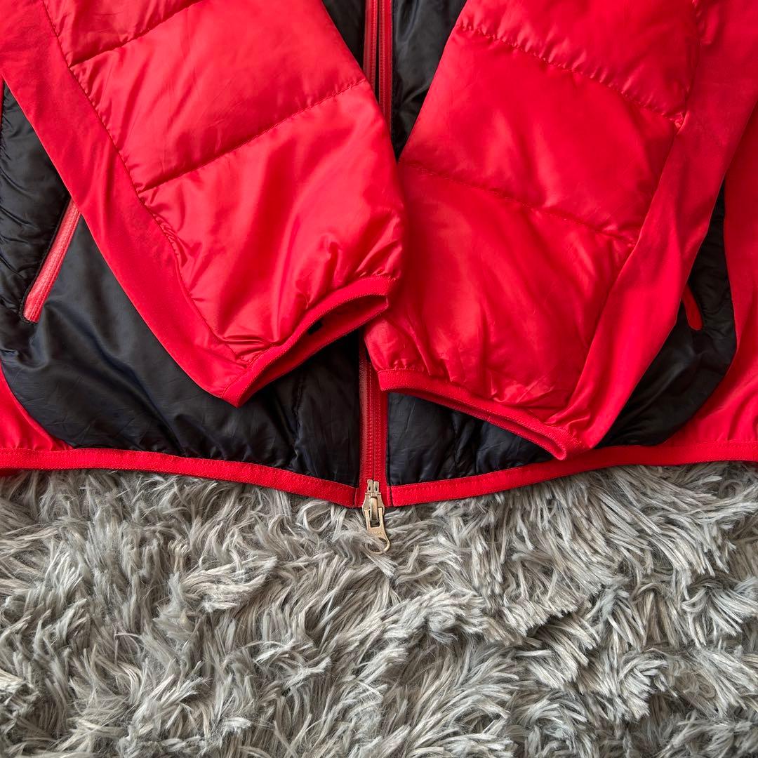 パーリーゲイツ PGロゴ 軽量ダウンジャケット サイズ1 赤×ネイビー