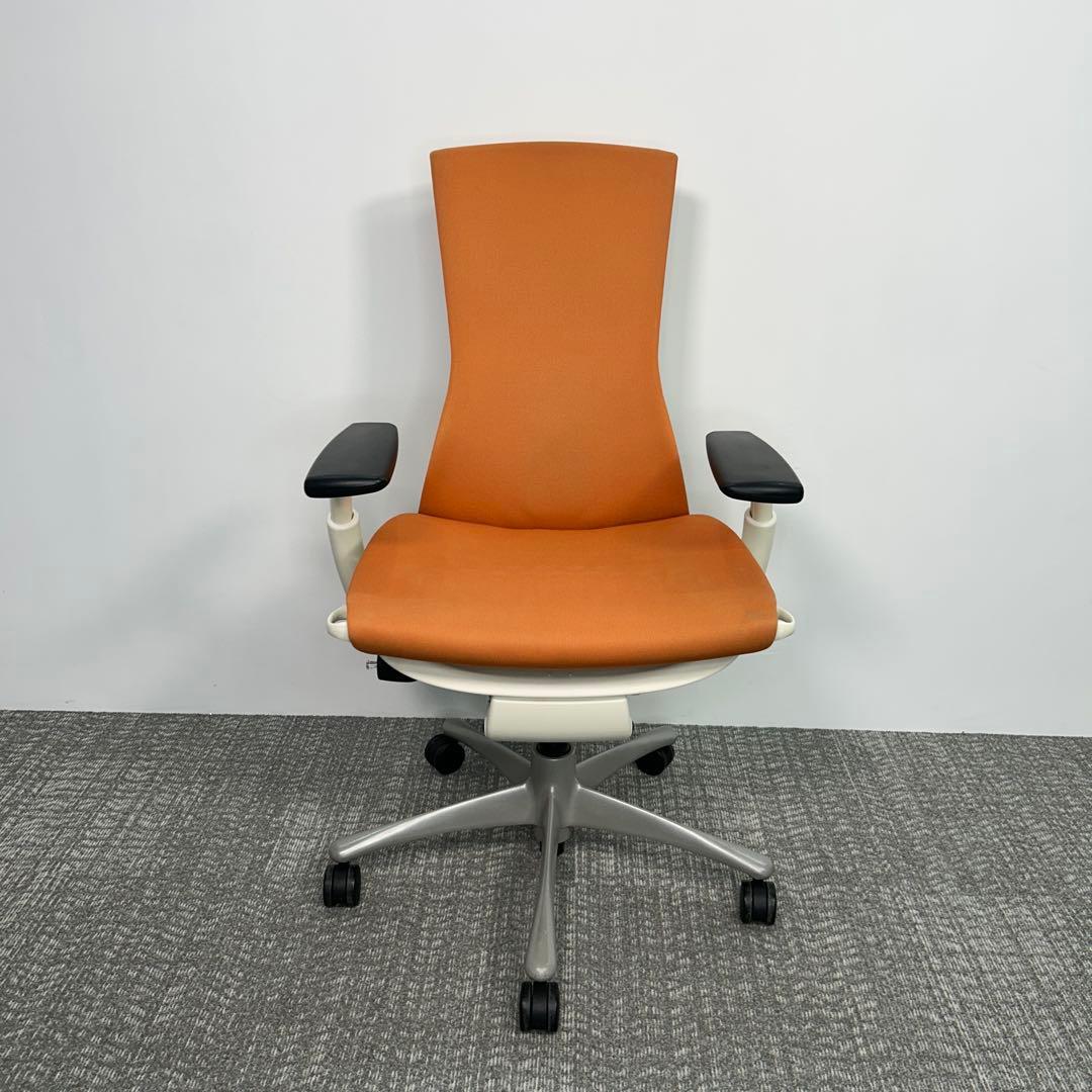 M. エンボディチェア ハーマンミラー ホワイト Embody オレンジ