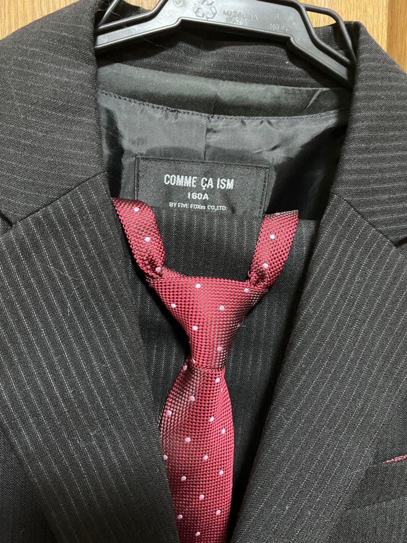 りとみと　COMME CA ISM卒業160黒フォーマルスーツ4点セット