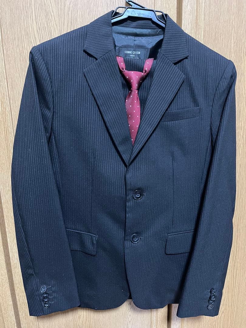 りとみと　COMME CA ISM卒業160黒フォーマルスーツ4点セット