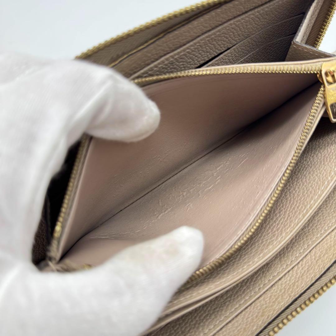 美品✨️ルイヴィトン　アンプラント　ジッピーウォレット　ベージュ　長財布