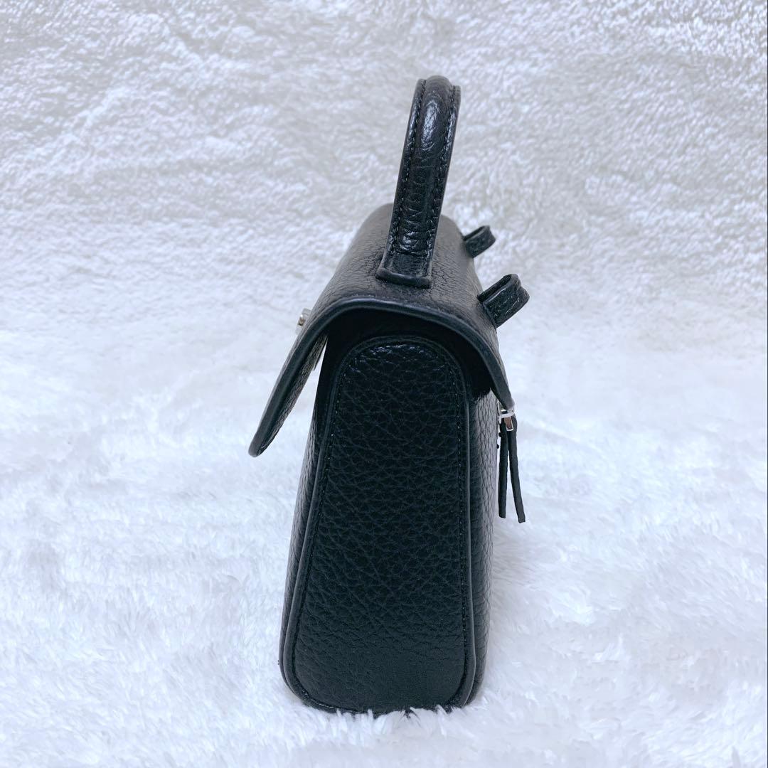 【みん】極美品♪ CAFUNÉ スタンスウォレット ブラック シボ革