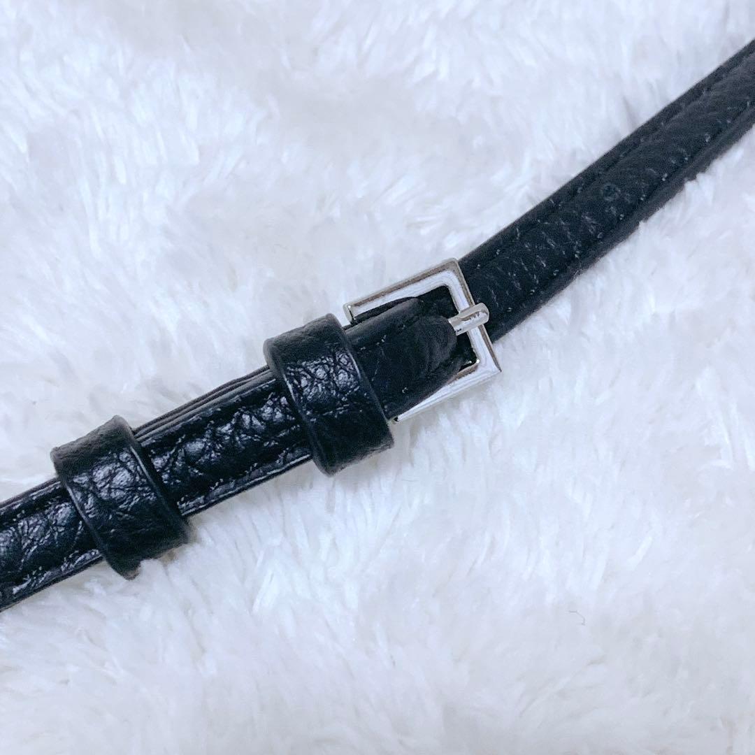 【みん】極美品♪ CAFUNÉ スタンスウォレット ブラック シボ革