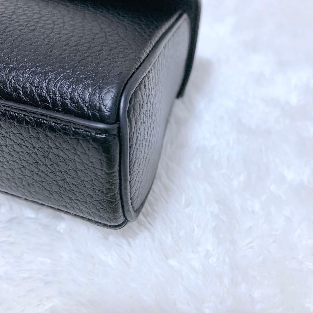 【みん】極美品♪ CAFUNÉ スタンスウォレット ブラック シボ革