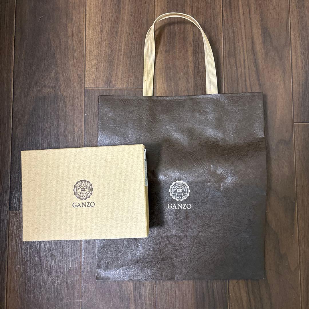 GANZO ブラック レザー 折り財布
