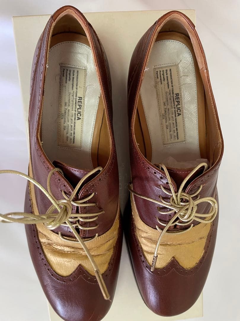 伊製 マルタンマルジェラ22 ウイングチップ ペイントデザイン43 アーカイブ