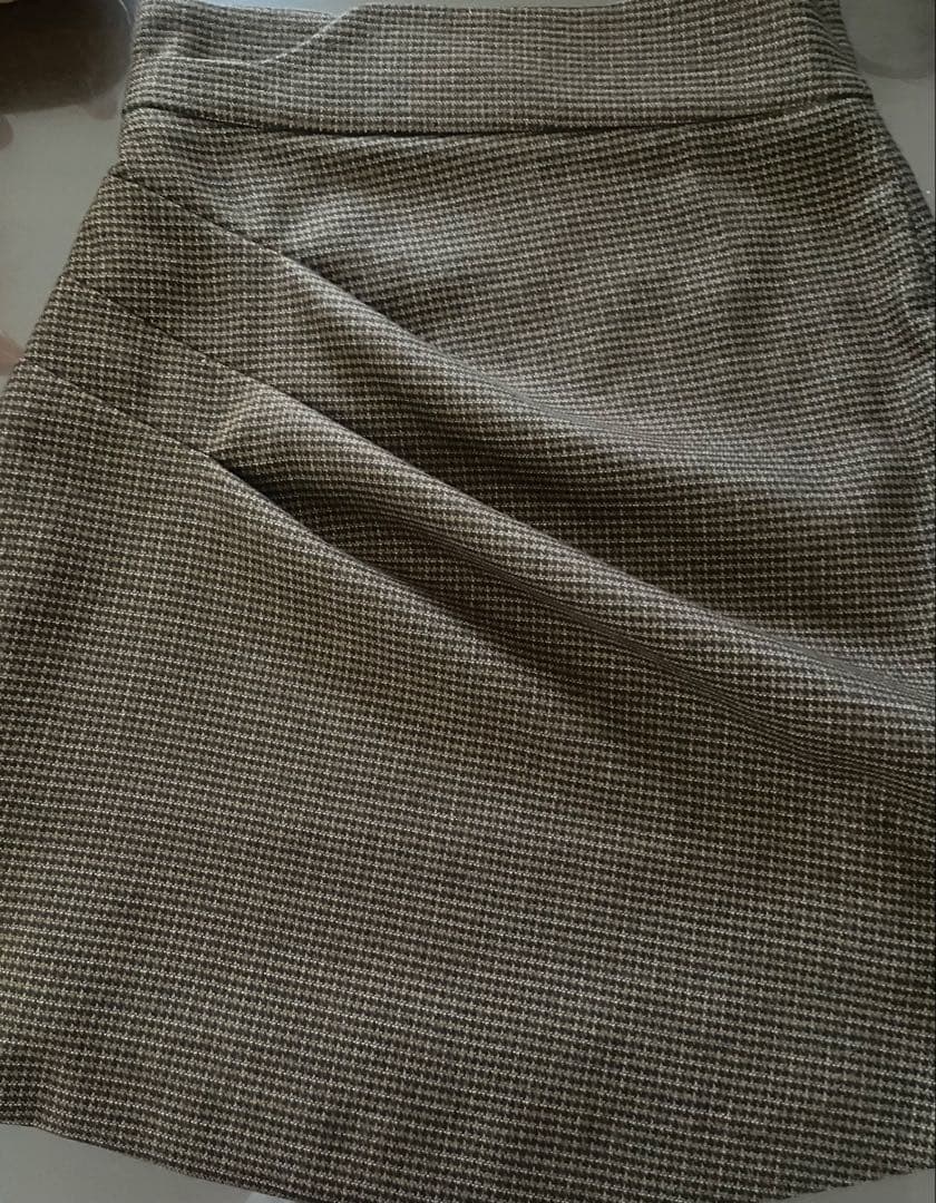 m*m様 polàura クラシカルチェックタックドレープスカート